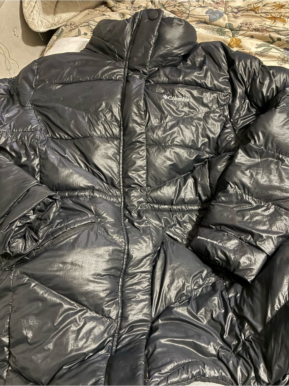 Columbia Women's Shiny Black Puffer Coat
